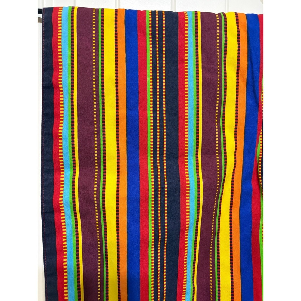 Fiesta Table Runner Windham Weavers Multi Color Striped Red Reverse 12.5x68"